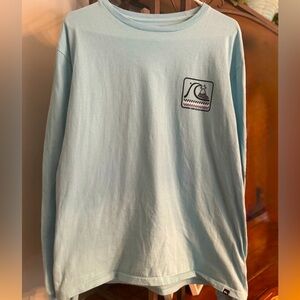 Men’s Quiksilver Long Sleeve Surf Tee T-Shirt 100% Cotton Size Large